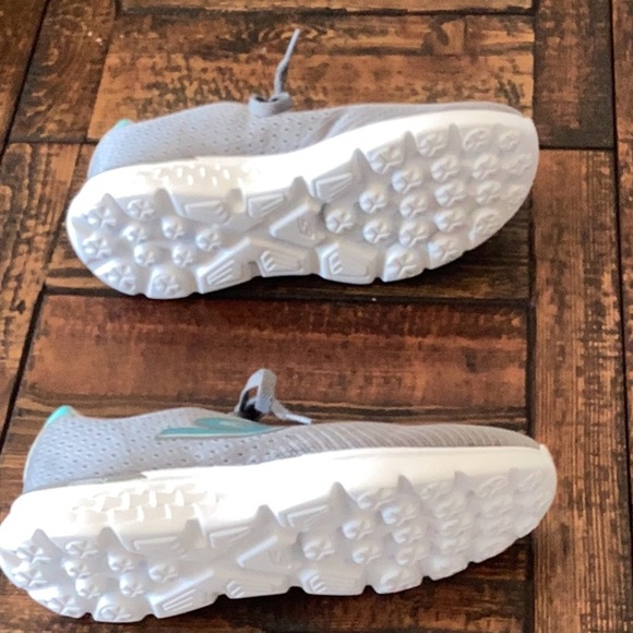 Skechers Goga Run Gray and Teal Athletic Shoes Sz 7 - Picture 5 of 8